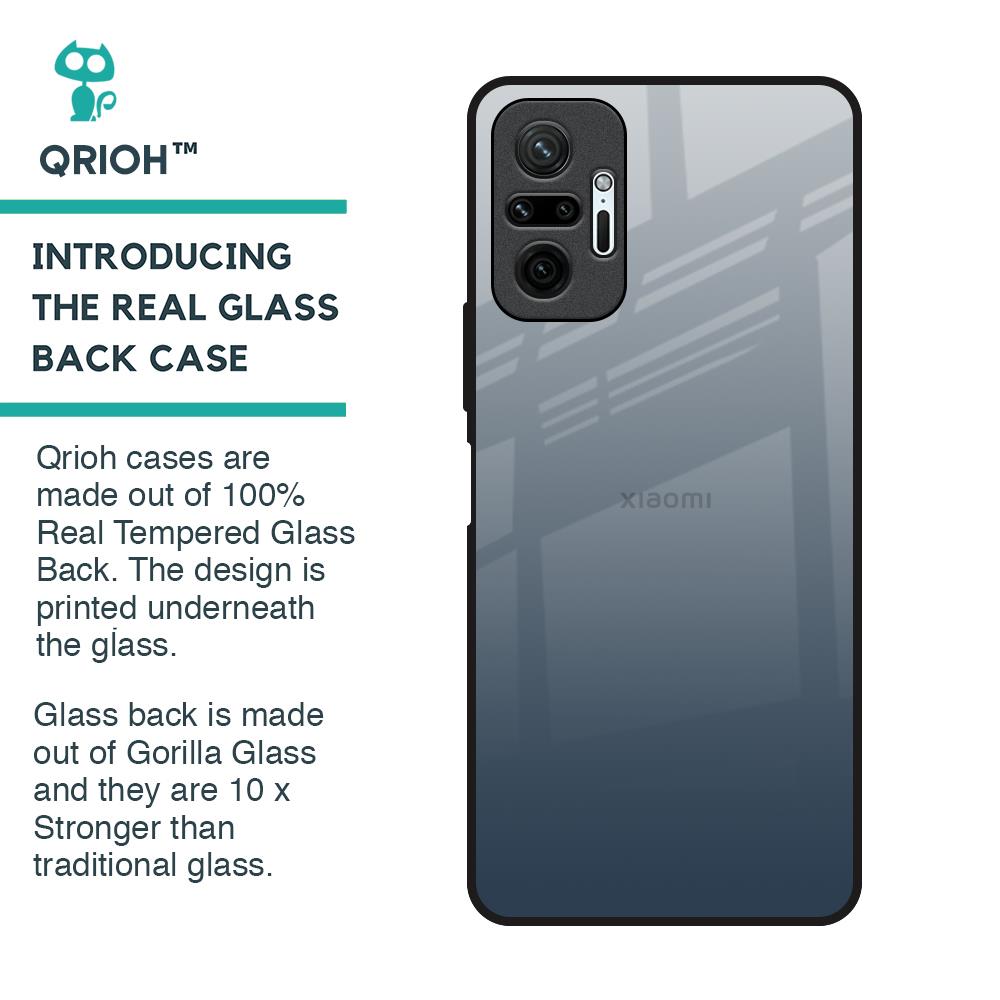 Smokey Grey Color Glass Case For Redmi Note 10 Pro Max