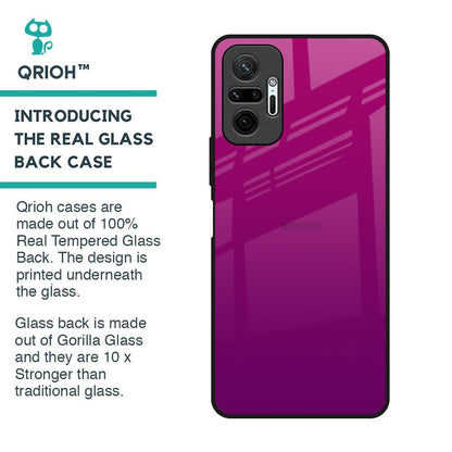 Magenta Gradient Glass Case For Redmi Note 10 Pro Max