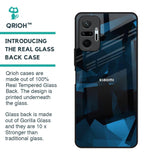 Polygonal Blue Box Glass Case For Redmi Note 10 Pro Max