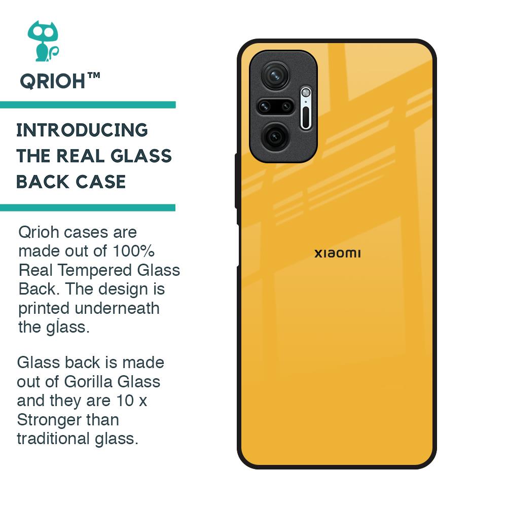 Fluorescent Yellow Glass case for Redmi Note 10 Pro Max