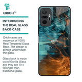 Golden Splash Glass Case for Redmi Note 10 Pro Max