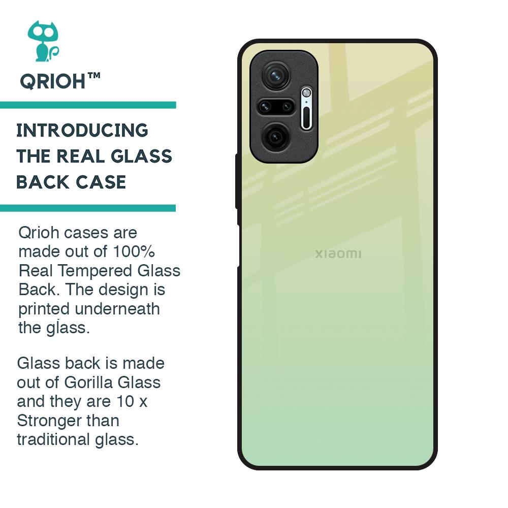 Mint Green Gradient Glass Case for Redmi Note 10 Pro Max