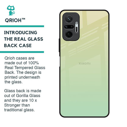 Mint Green Gradient Glass Case for Redmi Note 10 Pro Max