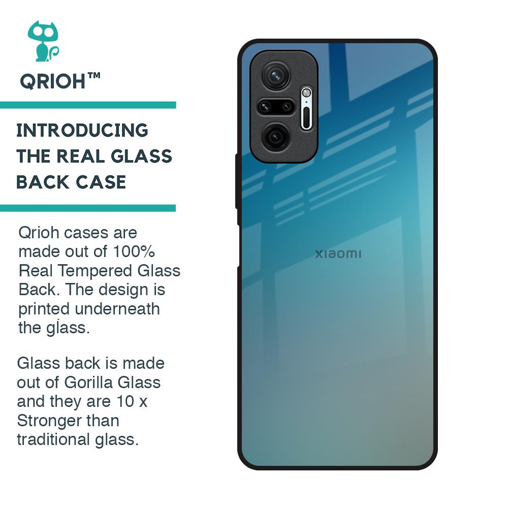 Sea Theme Gradient Glass Case for Redmi Note 10 Pro Max