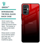 Maroon Faded Glass Case for Redmi Note 10 Pro Max