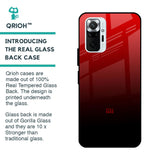 Maroon Faded Glass Case for Redmi Note 10 Pro Max