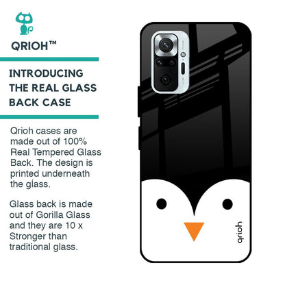 Cute Penguin Glass Case for Redmi Note 10 Pro Max