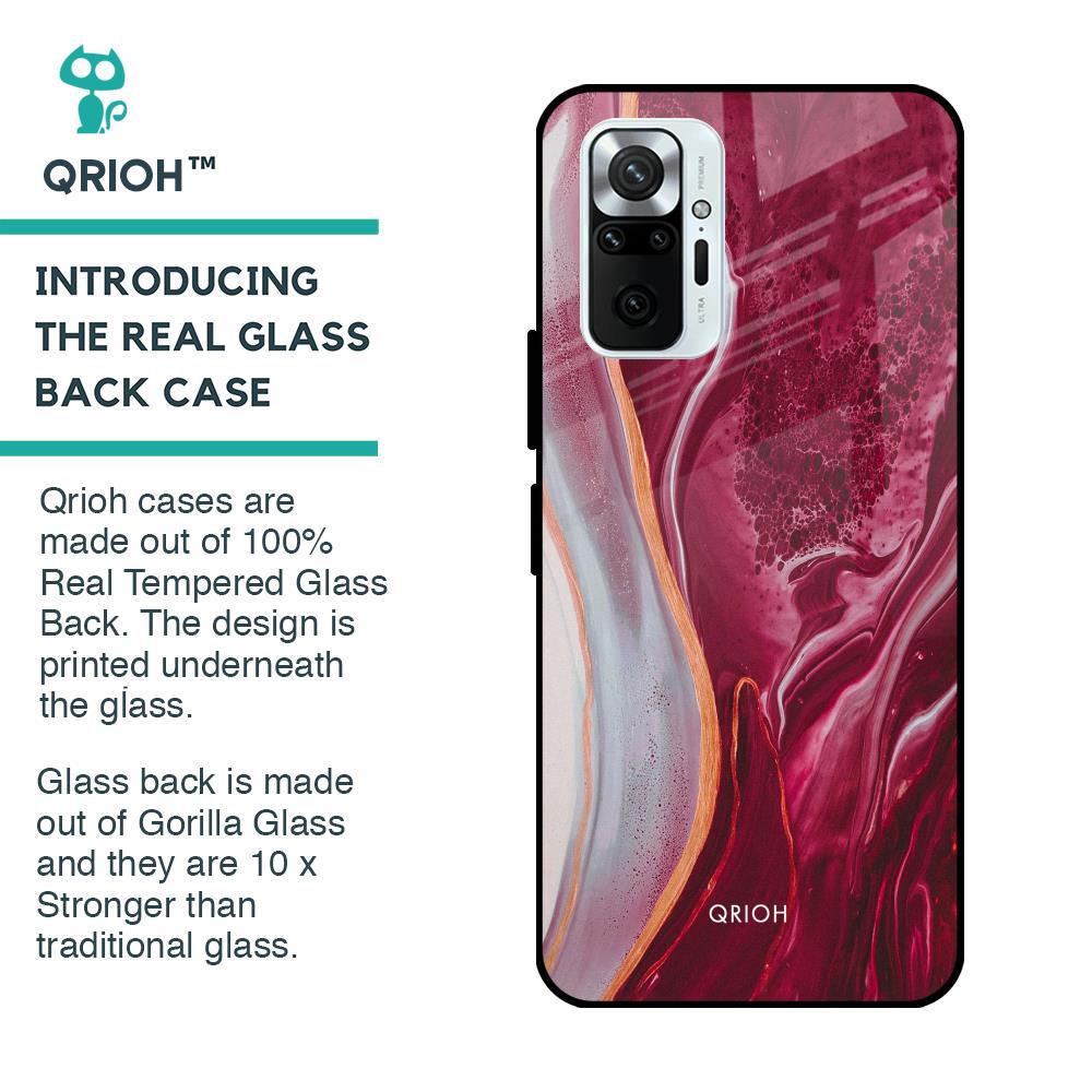 Crimson Ruby Glass Case for Redmi Note 10 Pro Max