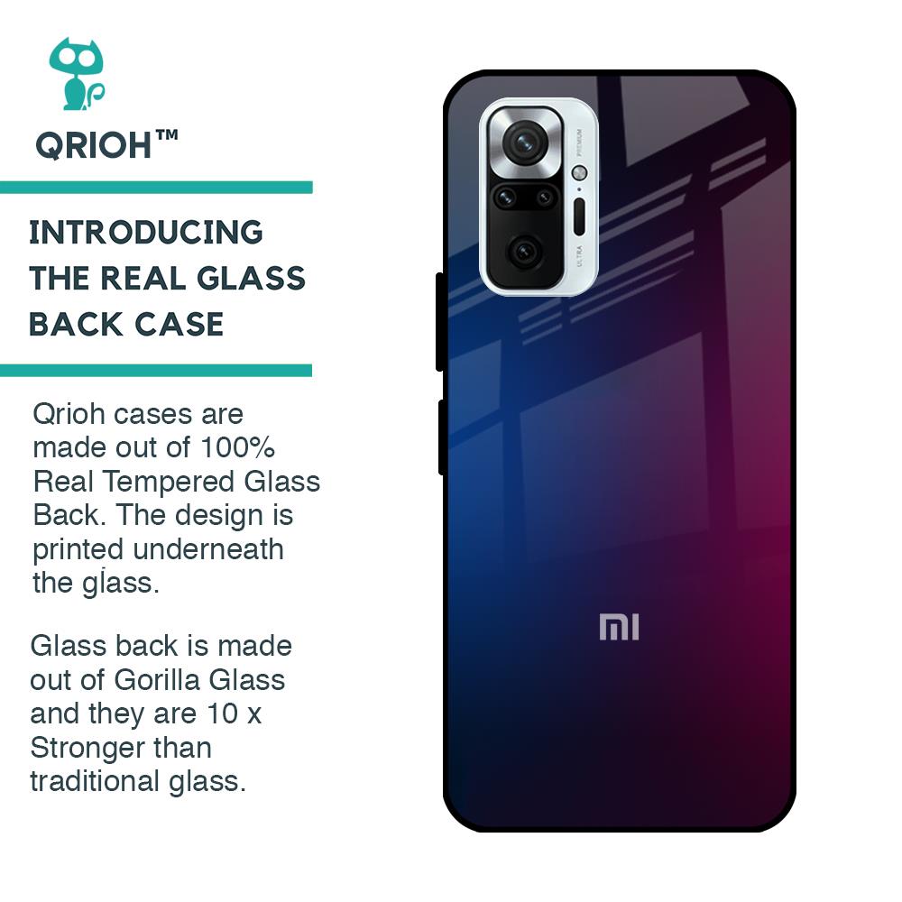 Mix Gradient Shade Glass Case For Redmi Note 10 Pro Max