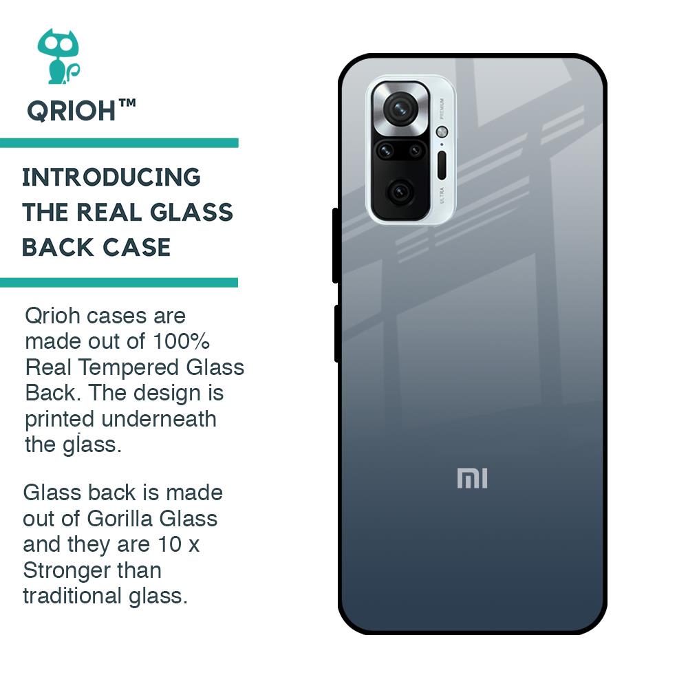 Smokey Grey Color Glass Case For Redmi Note 10 Pro Max