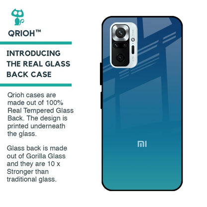 Celestial Blue Glass Case For Redmi Note 10 Pro Max