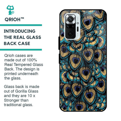 Peacock Feathers Glass case for Redmi Note 10 Pro Max