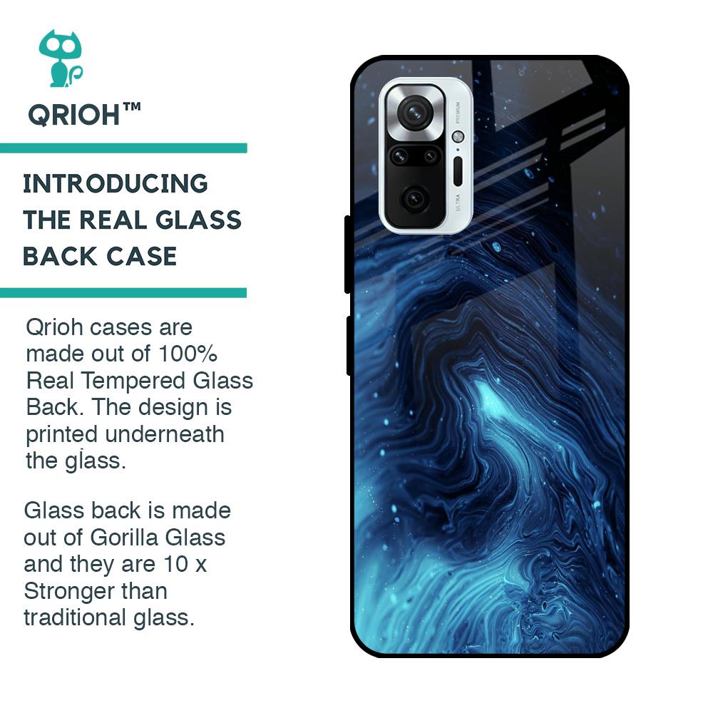 Dazzling Ocean Gradient Glass Case For Redmi Note 10 Pro Max