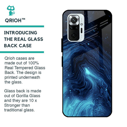 Dazzling Ocean Gradient Glass Case For Redmi Note 10 Pro Max