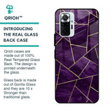 Geometric Purple Glass Case For Redmi Note 10 Pro Max