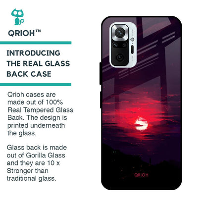 Morning Red Sky Glass Case For Redmi Note 10 Pro Max