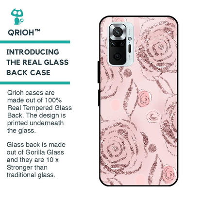 Shimmer Roses Glass case for Redmi Note 10 Pro Max