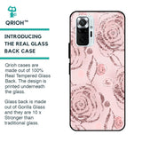 Shimmer Roses Glass case for Redmi Note 10 Pro Max