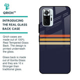 Tricolor Stripes Glass Case For Redmi Note 10 Pro Max