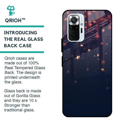 Falling Stars Glass Case For Redmi Note 10 Pro Max
