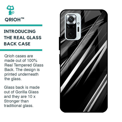 Black & Grey Gradient Glass Case For Redmi Note 10 Pro Max