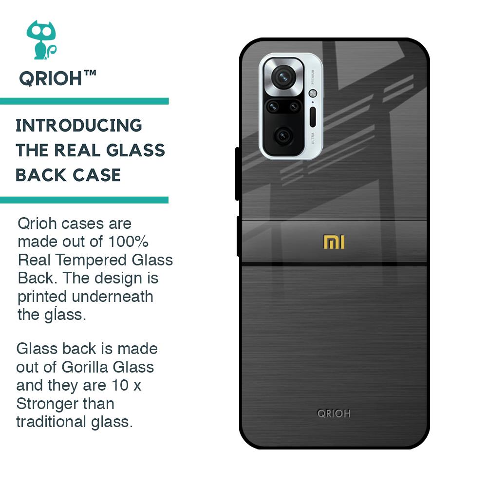 Grey Metallic Glass Case For Redmi Note 10 Pro Max