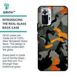 Camouflage Orange Glass Case For Redmi Note 10 Pro Max