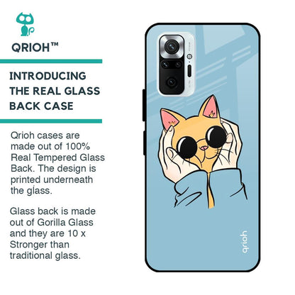 Adorable Cute Kitty Glass Case For Redmi Note 10 Pro Max
