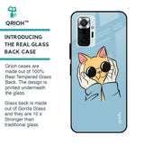Adorable Cute Kitty Glass Case For Redmi Note 10 Pro Max