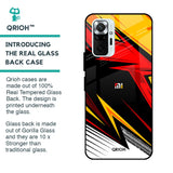 Race Jersey Pattern Glass Case For Redmi Note 10 Pro Max