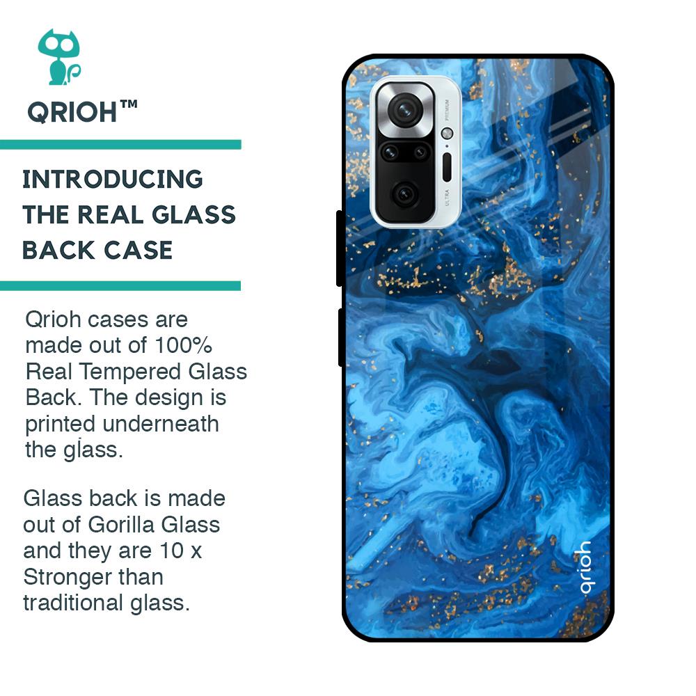 Gold Sprinkle Glass case for Redmi Note 10 Pro Max