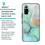 Green Marble Glass case for Redmi Note 10 Pro Max