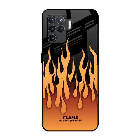 Fire Flame Oppo F19 Pro Glass Back Cover Online