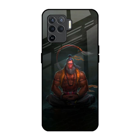 Lord Hanuman Animated Oppo F19 Pro Glass Back Cover Online