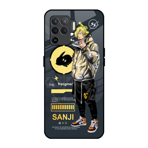 Cool Sanji Oppo F19 Pro Glass Back Cover Online