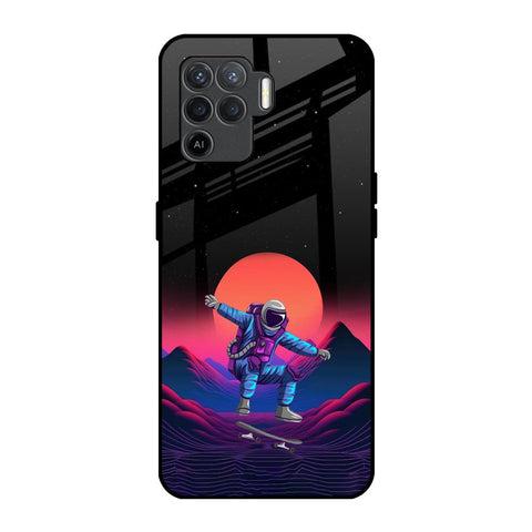 Retro Astronaut Oppo F19 Pro Glass Back Cover Online