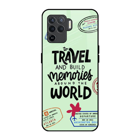 Travel Stamps Oppo F19 Pro Glass Back Cover Online
