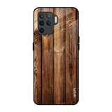 Timber Printed Oppo F19 Pro Glass Back Cover Online