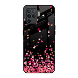 Heart Rain Fall Oppo F19 Pro Glass Back Cover Online