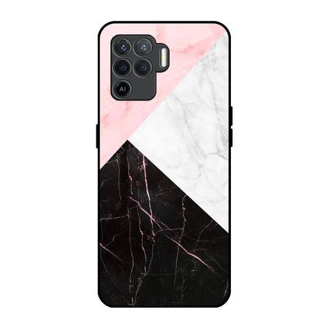 Marble Collage Art Oppo F19 Pro Glass Back Cover Online