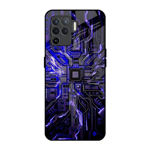 Techno Color Pattern Oppo F19 Pro Glass Back Cover Online
