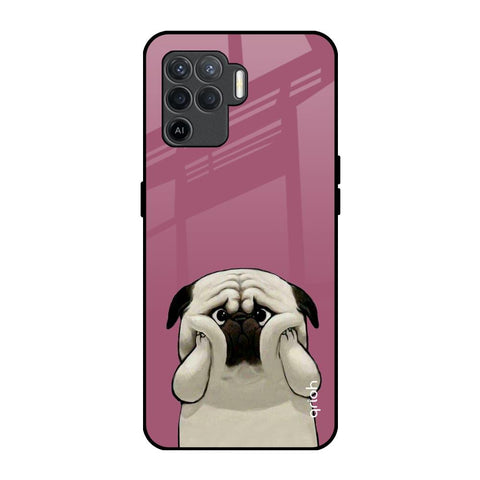 Funny Pug Face Oppo F19 Pro Glass Back Cover Online