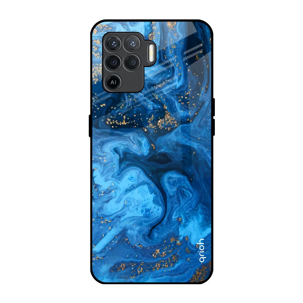 Gold Sprinkle Oppo F19 Pro Glass Back Cover Online