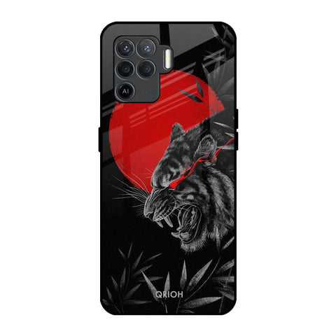 Red Moon Tiger Oppo F19 Pro Glass Back Cover Online