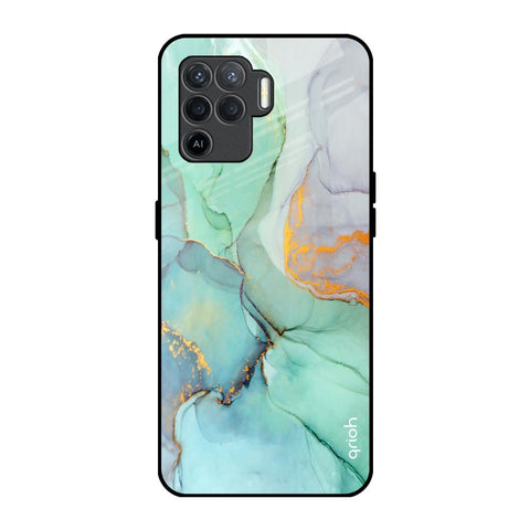 Green Marble Oppo F19 Pro Glass Back Cover Online