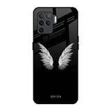 White Angel Wings Oppo F19 Pro Glass Back Cover Online