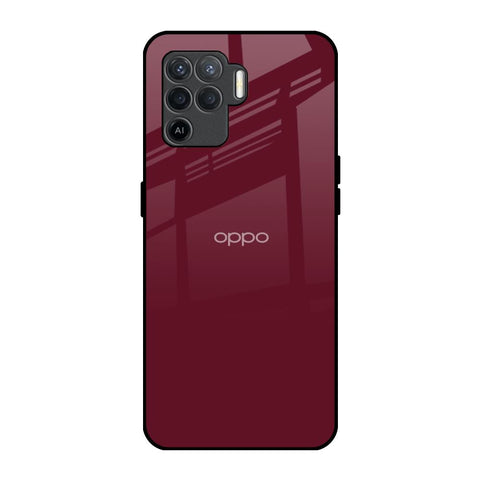 Classic Burgundy Oppo F19 Pro Glass Back Cover Online