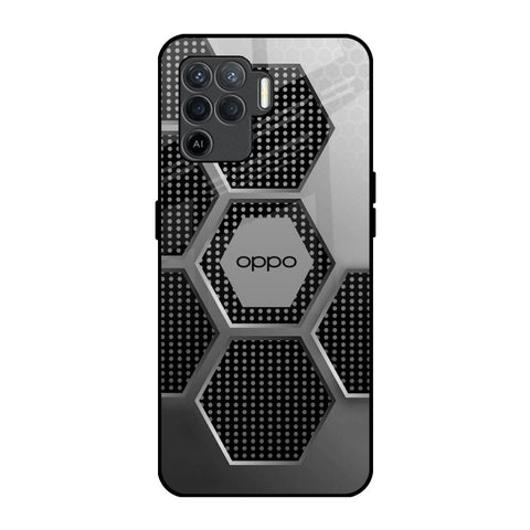 Hexagon Style Oppo F19 Pro Glass Back Cover Online