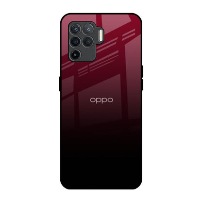 Wine Red Oppo F19 Pro Glass Back Cover Online