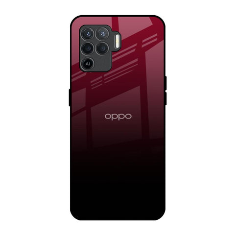 Wine Red Oppo F19 Pro Glass Back Cover Online